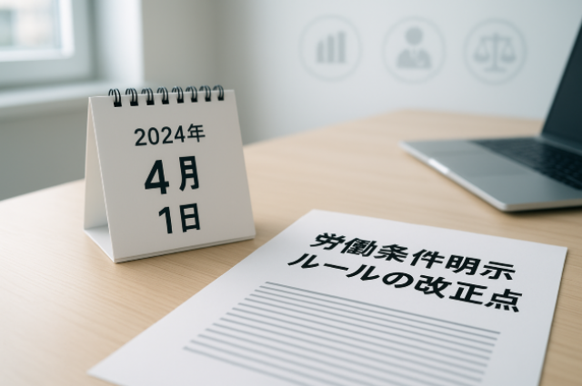 2024年4月施行済！労働条件明示ルール改正：社労士が解説する企業のチェックポイント